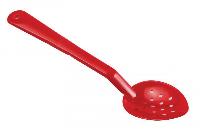 13-inch Red Polycarbonate Perforated Serving Spoon 1 13-inch Red Polycarbonate Perforated Serving Spoon